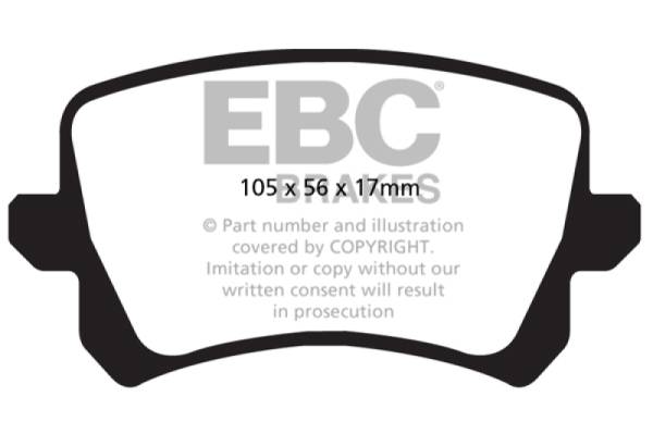 EBC - EBC 15+ Audi Q3 2.0 Turbo Greenstuff Rear Brake Pads - DP22004