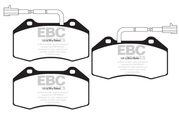 EBC - EBC 14+ Alfa Romeo 4C 1.75 Turbo Greenstuff Front Brake Pads - DP22021/2