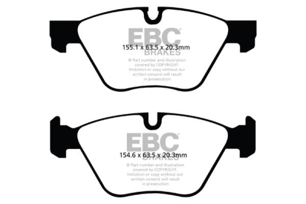 EBC - EBC 11+ BMW 528 2.0 Turbo (F10) Greenstuff Front Brake Pads - DP22088