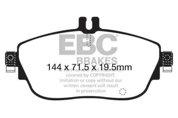 EBC - EBC 13+ Mercedes-Benz CLA250 2.0 Turbo Greenstuff Front Brake Pads - DP22165