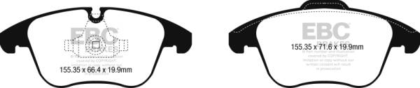 EBC - EBC 2016+ Jaguar XE 2.0L TD (180) Greenstuff Front Brake Pads - DP22252