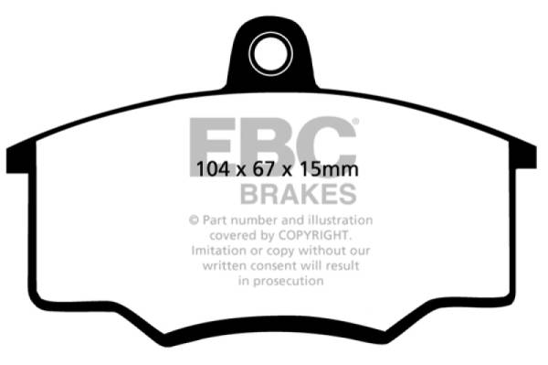 EBC - EBC 81-84 Audi Coupe 2.2 Greenstuff Front Brake Pads - DP2310/2