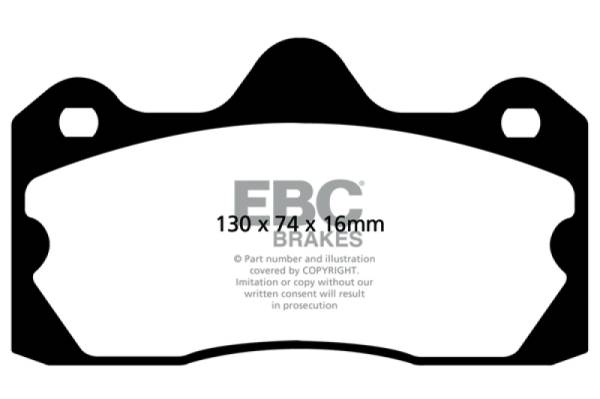 EBC - EBC 10+ Lotus Evora 3.5 Redstuff Rear Brake Pads - DP3060C