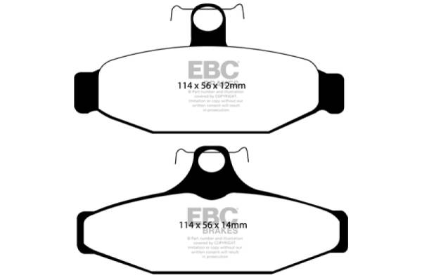 EBC - EBC 90-00 Aston Martin Vantage 5.3 (Twin Supercharged)(AP) Redstuff Rear Brake Pads - DP31167C