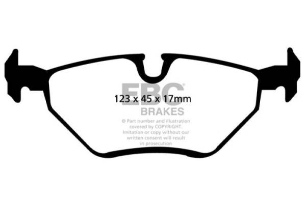 EBC - EBC 99-02 BMW Z3 2.5 Redstuff Rear Brake Pads - DP31289C