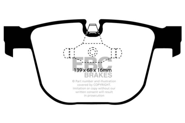 EBC - EBC 08-10 BMW M3 4.0 (E90) Redstuff Rear Brake Pads - DP31451C