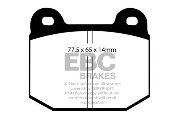 EBC - EBC 08+ Lotus 2-Eleven 1.8 Supercharged Redstuff Front Brake Pads - DP3197/2C