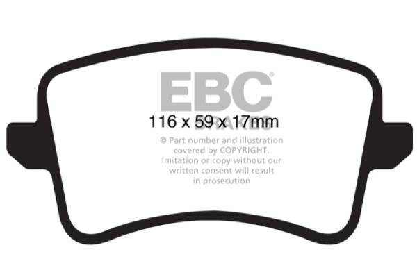 EBC - EBC 09-11 Audi A4 2.0 Turbo Redstuff Rear Brake Pads - DP31988C