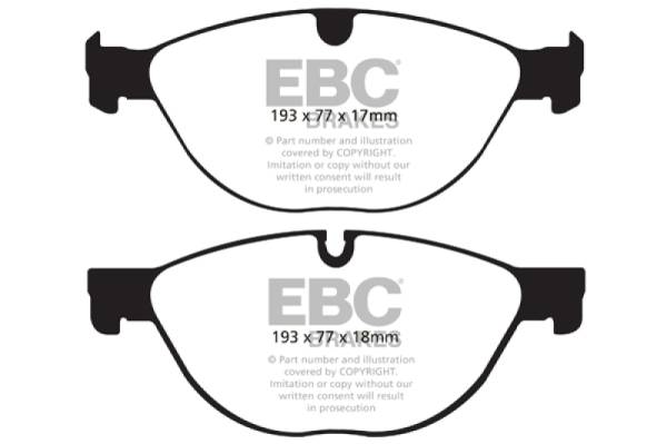 EBC - EBC 10-15 Jaguar XF 5.0 Supercharged (470) Redstuff Front Brake Pads - DP32076C
