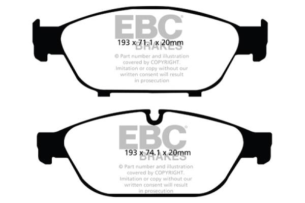EBC - EBC 12+ Audi A6 Quattro 3.0 Supercharged Redstuff Front Brake Pads - DP32086C