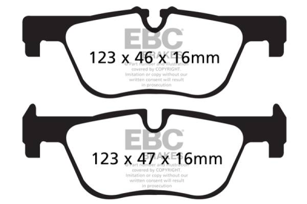 EBC - EBC 14+ BMW 228 Coupe 2.0 Turbo ATE calipers Redstuff Rear Brake Pads - DP32132C