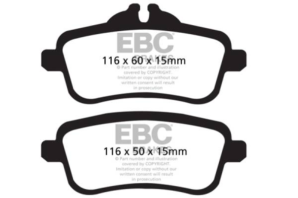 EBC - EBC 14+ Mercedes-Benz CLA45 AMG 2.0 Turbo Redstuff Rear Brake Pads - DP32137C
