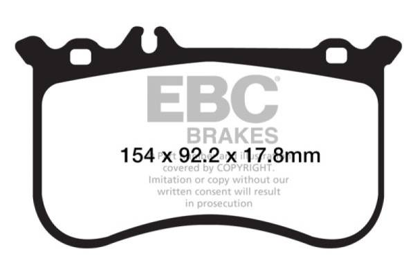 EBC - EBC 10-11 Mercedes-Benz CL550 5.5 AMG Sport Pkg Redstuff Front Brake Pads - DP32138C