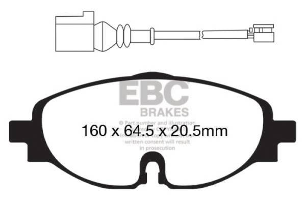 EBC - EBC 15-19 Volkswagen GTI (Mk7) Redstuff Front Brake Pads - DP32150C