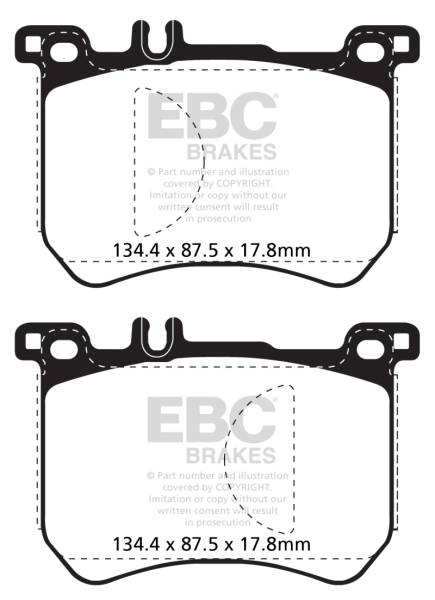 EBC - EBC 15+ Mercedes-Benz SL400 3.0 Twin Turbo Redstuff Front Brake Pads - DP32179C