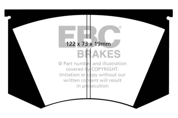 EBC - EBC 64-66 Ac Cobra 7.0 Redstuff Front Brake Pads - DP3223C