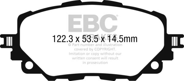 EBC - EBC 15-17 Mazda Miata MX-5 Redstuff Ceramic Low Dust Front Brake Pads - DP32263C