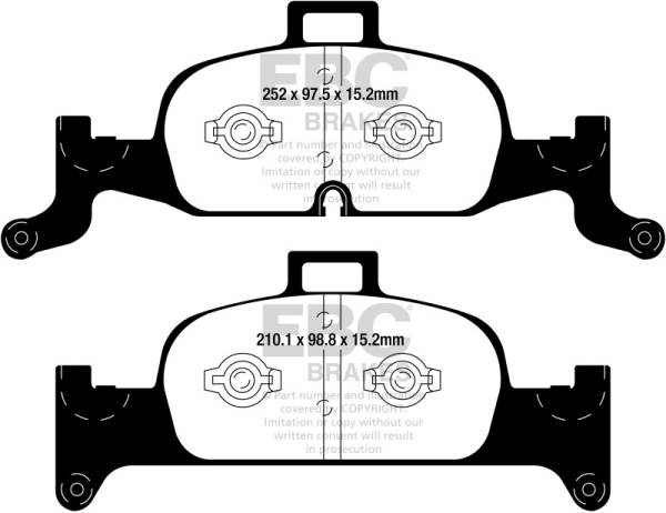 EBC - EBC 2018+ Audi A4 Allroad Quattro 2.0L Turbo Redstuff Front Brake Pads - DP32290C