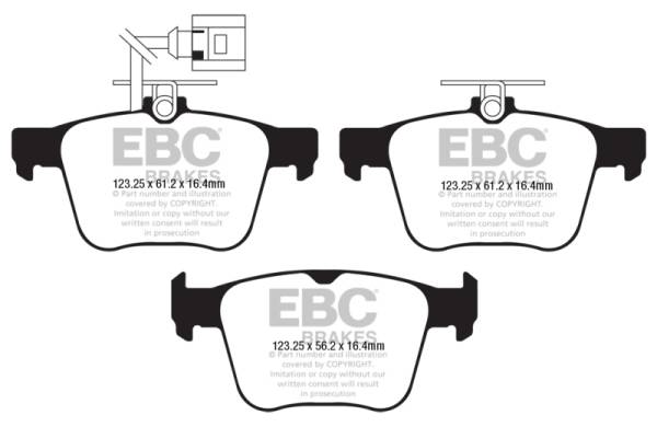 EBC - EBC 2018 Audi TT Quattro Redstuff Rear Brake Pads - DP32295C