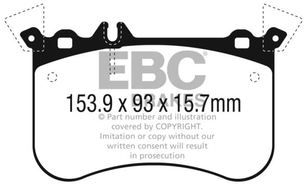 EBC - EBC 2014+ Mercedes-Benz CLA45 AMG 2.0L Turbo Redstuff Front Brake Pads - DP32311C