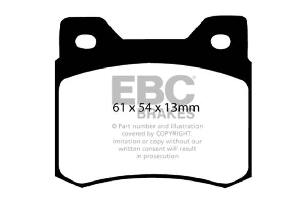 EBC - EBC 84-86 Mercedes-Benz 190/190E 2.3 Redstuff Rear Brake Pads - DP3464C