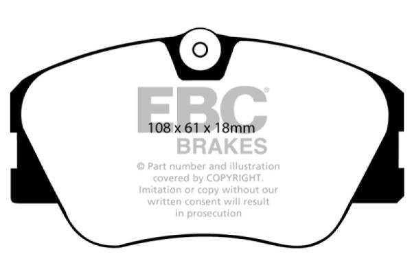 EBC - EBC 86-93 Mercedes-Benz 190/190E 2.3 16v Redstuff Front Brake Pads - DP3577C