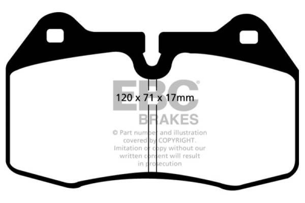 EBC - EBC 94-99 BMW M5 3.8 (E34) Yellowstuff Front Brake Pads - DP41032R