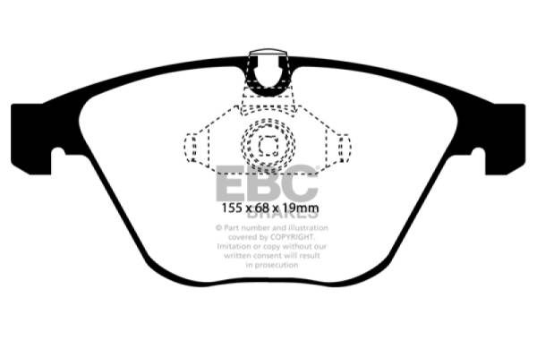 EBC - EBC 08-10 BMW M3 4.0 (E90) Yellowstuff Front Brake Pads - DP41449R