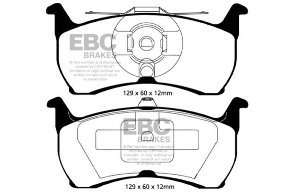 EBC - EBC 93-00 Aston Martin Virage 5.3 (PBR Caliper) Yellowstuff Rear Brake Pads - DP41504R