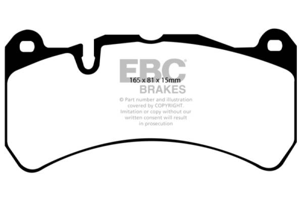 EBC - EBC 07-08 Ferrari 430 Scuderia 4.3 Yellowstuff Front Brake Pads - DP41591R
