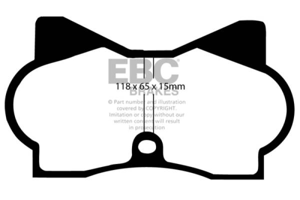 EBC - EBC 70-74 De Tomaso Pantera 5.7 Yellowstuff Front Brake Pads - DP4180R