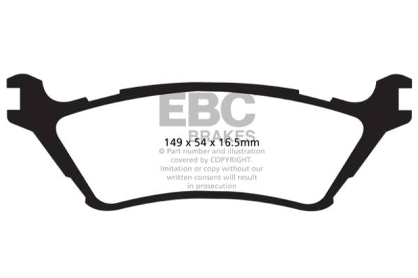 EBC - EBC 15+ Ford F150 2.7 Twin Turbo (2WD) Yellowstuff Rear Brake Pads - DP41891R
