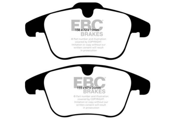 EBC - EBC 07-12 Land Rover LR2 3.2 Yellowstuff Front Brake Pads - DP41932R