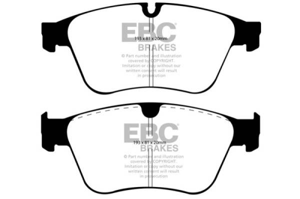 EBC - EBC 06-11 Mercedes-Benz M-Class (ML) ML63 AMG 6.2 Yellowstuff Front Brake Pads - DP41937R