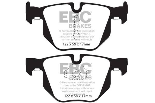 EBC - EBC 10-14 BMW X5 3.0 Turbo (35) Yellowstuff Rear Brake Pads - DP42009R
