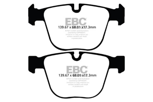 EBC - EBC 10+ BMW 535i 3.0 Twin Turbo GT (F07) Yellowstuff Rear Brake Pads - DP42020R