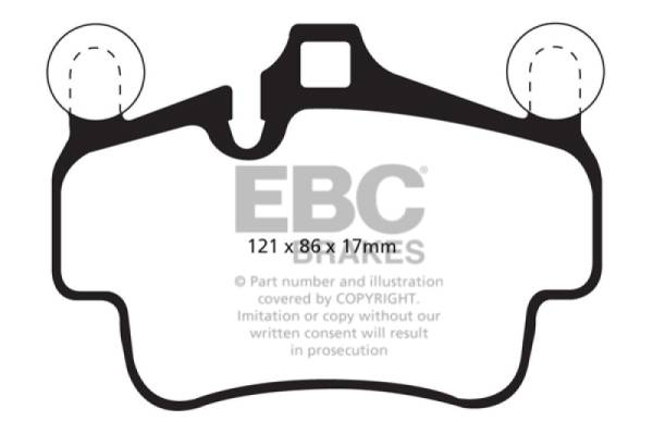 EBC - EBC 07-08 Porsche 911 (997) (Cast Iron Rotor only) 3.6 Carrera 2 Yellowstuff Front Brake Pads - DP42029R