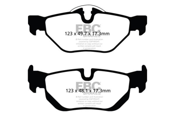 EBC - EBC 13+ BMW X1 2.0 Turbo (28i) Yellowstuff Rear Brake Pads - DP42069R