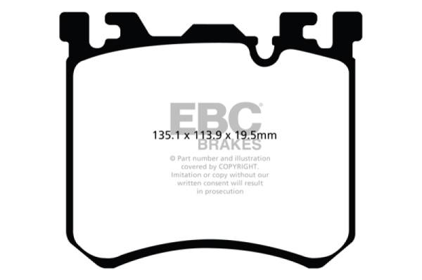 EBC - EBC 10+ BMW X5M 4.4 Twin Turbo Yellowstuff Front Brake Pads - DP42091R
