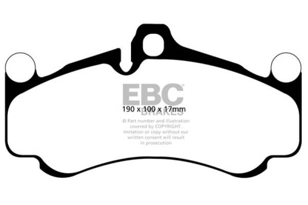 EBC - EBC 10-12 Porsche 911 (997) (Cast Iron Rotor only) 3.8 GT3 Yellowstuff Front Brake Pads - DP42094R