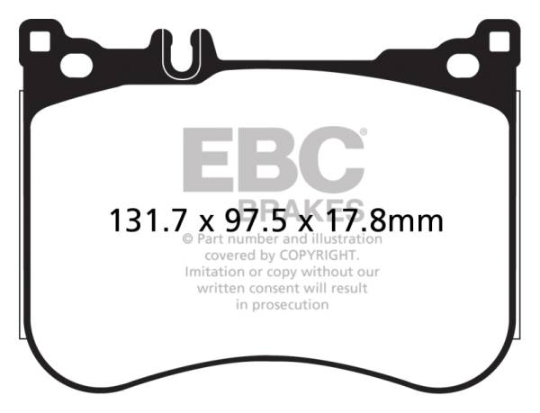 EBC - EBC 14+ Mercedes-Benz S550 4.7 Twin Turbo AMG Sport Pkg Yellowstuff Front Brake Pads - DP42178R