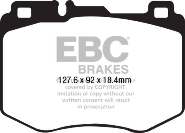 EBC - EBC 15-16 Mercedes-Benz C400 (W205) 3.0 Twin Turbo 4-Matic Yellowstuff Front Brake Pads - DP42210R