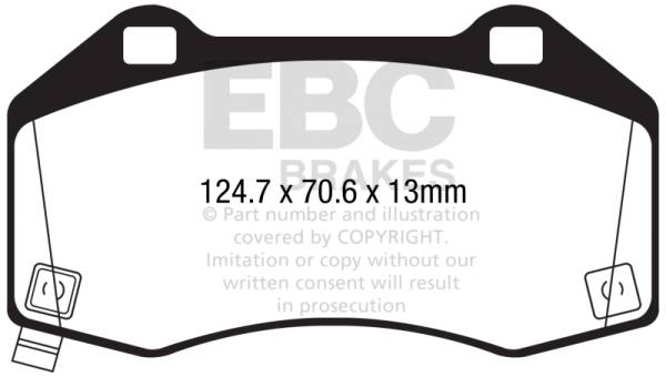 EBC - EBC 2016+ Mazda Miata MX-5 / 17-20 Fiat 124 Spider Abarth Yellowstuff Front Brake Pads - DP42286R