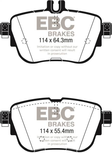 EBC - EBC 2017+ Mercedes-Benz E300 (W213) Yellowstuff Rear Brake Pads - DP42297R