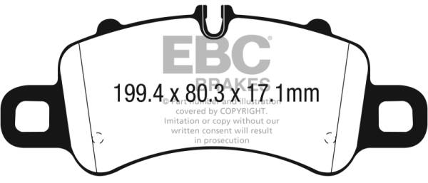 EBC - EBC 2016+ Porsche Boxster 718 (Iron Rotors Only) 2.5L Turbo Yellowstuff Front Brake Pads - DP42307R