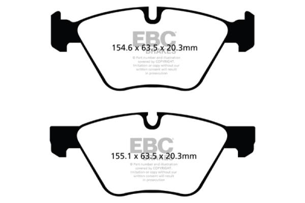 EBC - EBC 06-07 BMW 330i/330Xi (E90) Bluestuff Front Brake Pads - DP51493NDX