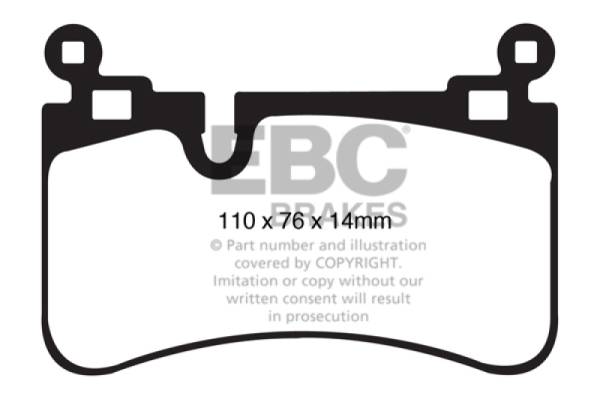 EBC - EBC 08-13 Mercedes-Benz C63 AMG (W204) 6.2 Bluestuff Rear Brake Pads - DP51839NDX