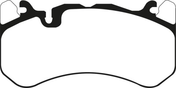 EBC - EBC 13-14 Audi RS7 4.0TT (w/Cast Iron Rotors & Trapezoid Weights) Bluestuff Front Brake Pads - DP52081NDX