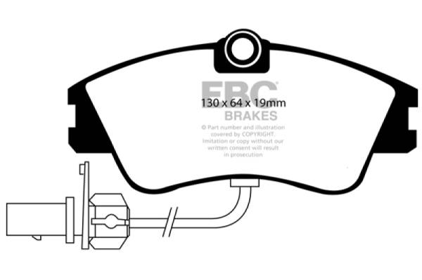 EBC - EBC 00 Volkswagen Eurovan 2.8 (Lucas) with Wear Leads Greenstuff Front Brake Pads - DP61030/2