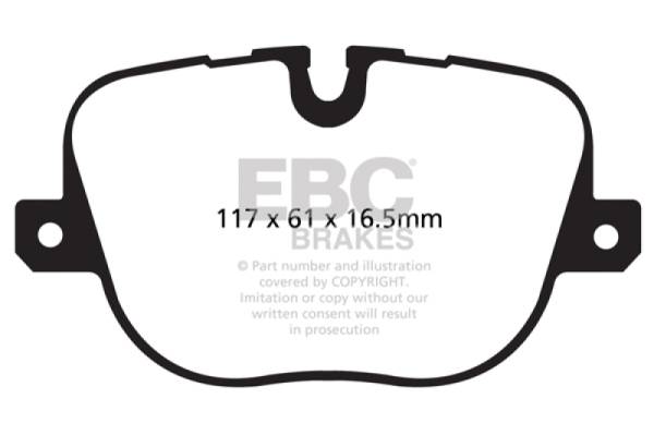 EBC - EBC 10-12 Land Rover Range Rover 5.0 Supercharged Greenstuff Rear Brake Pads - DP62068